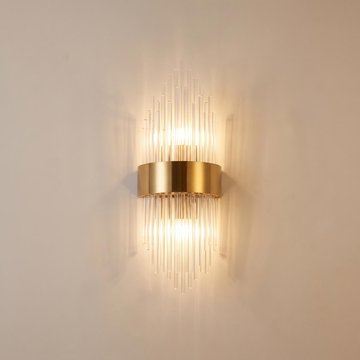 Penelope glass and gold wall lamp