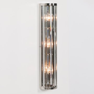 Deco wall light - chrome and glass - 71cm