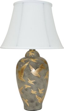 Ashford ceramic table lamp - charcoal grey
