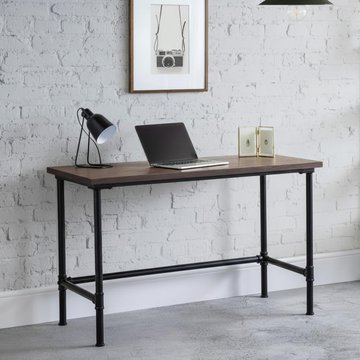 Carnegie desk - elm wood - industrial