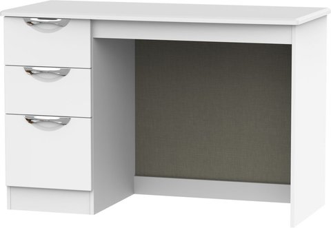 Camden desk - 3 drawer - white matt