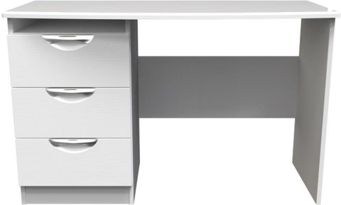 Flora desk - 3 drawer - white