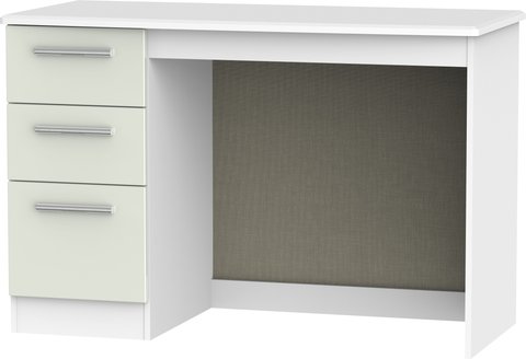 Knightsbridge desk - 3 drawer - cashmere matt and white