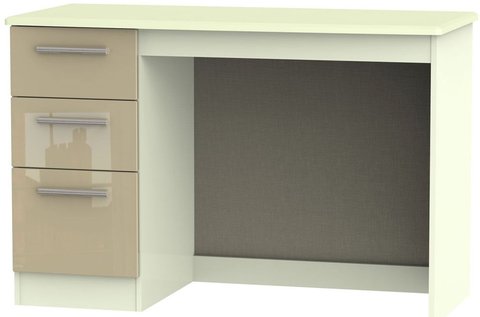 Knightsbridge desk - 3 drawer - mushroom and cream