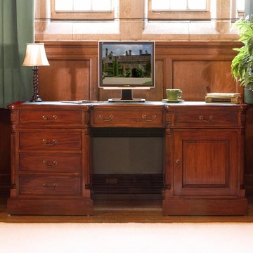 La roque computer desk - 1 door - 6 drawer