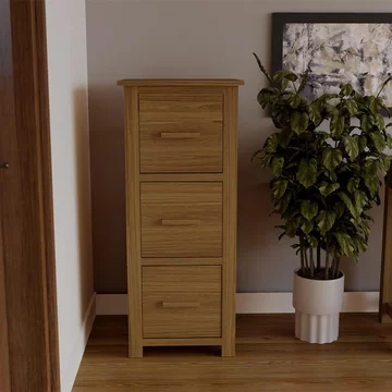 Opus filing cabinet - 3 drawer - oak