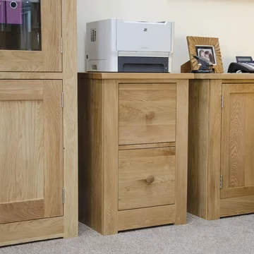 Torino filing cabinet - 2 drawer - oak