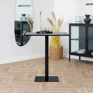 Fano cafe table - square - melamine - black