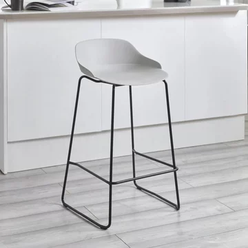 Rocco barstool - set of 2 - light grey