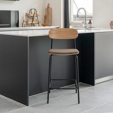 Estepona barstool - ash wood - set of 2 - with back