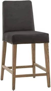 Clearance - rex barstools - set of 2 - mouse velvet - d540