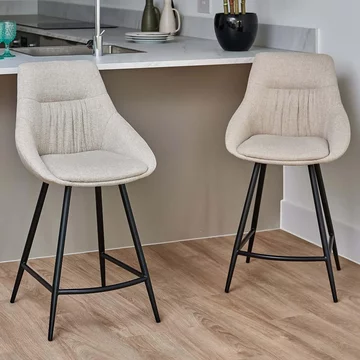 Boden counter chair - set of 2 - natural fabric