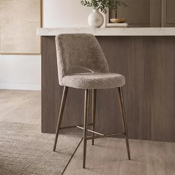 Delphine counter stool - lovely nature - fabric and metal