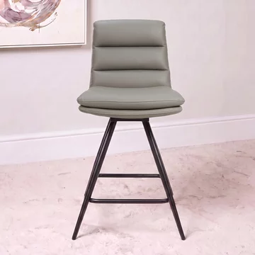 Nobo swivel counter stool - set of 2 - truffle - faux leather