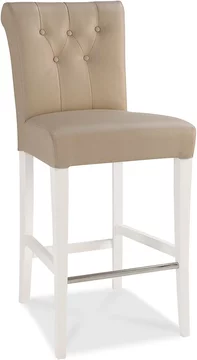 Hampstead barstools - set of 2 - ivory bonded leather - upholstered