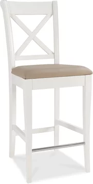 Hampstead barstools - set of 2 - ivory bonded leather - x back