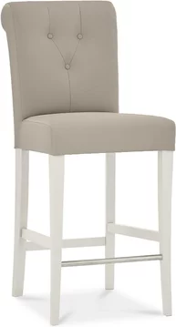 Montreux barstools - set of 2 - upholstered - grey bonded leather - soft grey