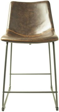 Fremont counter stools - set of 2 - vintage leather - chestnut