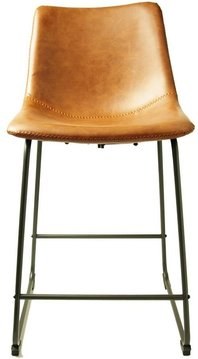 Fremont counter stools - set of 2 - vintage leather - tan