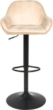 Hawai barstools - set of 2 - gas lift - fabric - oyster natural