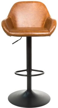 Hawai barstools - set of 2 - gas lift - vintage leather - tan