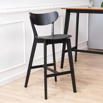 Roxby barstool - set of 2 - black - with back