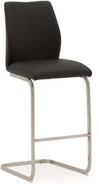 Irma barstool - set of 2 - black faux leather