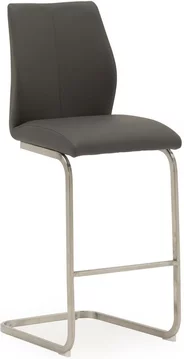 Irma barstool - set of 2 - grey faux leather