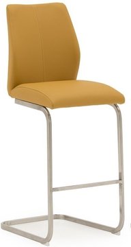 Irma barstool - set of 2 - pumpkin faux leather