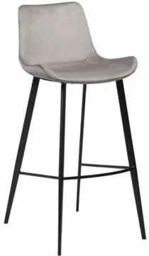 Clearance - dan form hype alu velvet barstools - set of 2 - black legs - fs033