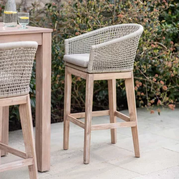 Lynton outdoor barstool set of 2 grey