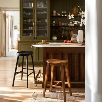 Walcote barstool natural wood