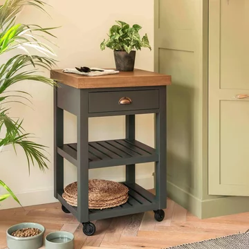 Walcote butchers block forest green wood