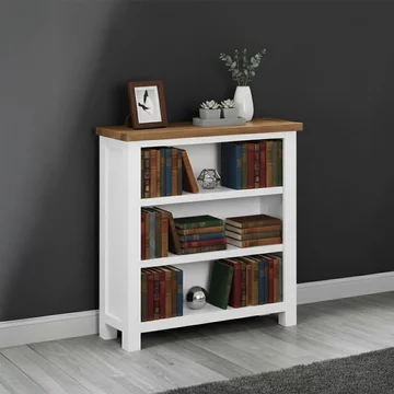 Lundy bookcase - low - white painted