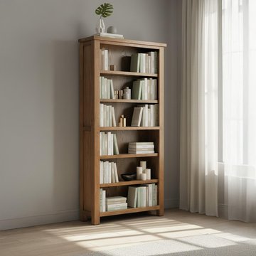 Original bookcase - tall - rustic oak