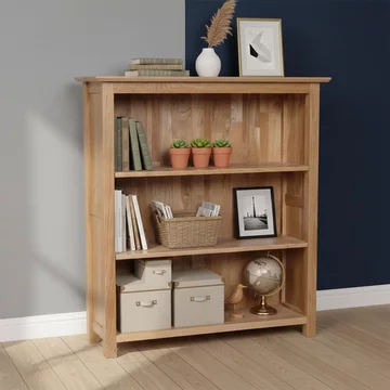 Nimbus bookcase - low - oak