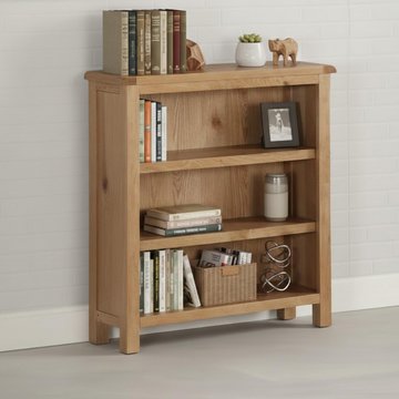 Kilmore oak low bookcase