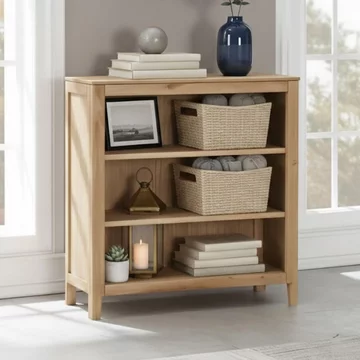 Dunmore oak low bookcase