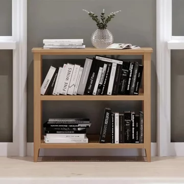 Henley oak and rattan bookshelf