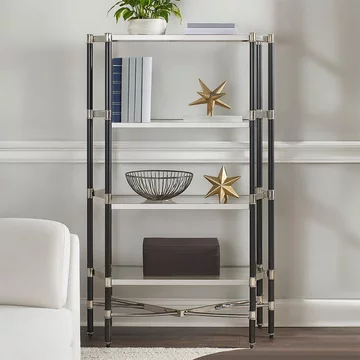 Allessi shelving unit - clear glass and chrome - large