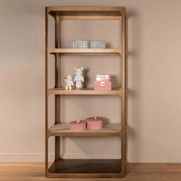 Claridge shelving unit - brushed gold - ceramic
