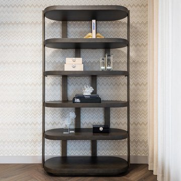 Ellington shelving unit - brown - oak
