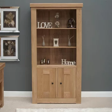 Bordeaux bookcase - with cupboard - oak