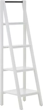 Dayak shelving unit - open ladder - white wood