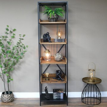 Shelves - reclaimed wood and metal - tall