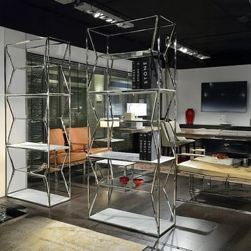 Ginza etagere - marble and glass shelving unit - variation available