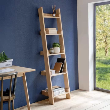 Hambledon shelf ladder 5 tier natural oak