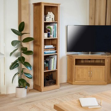 Mobel oak narrow bookcase