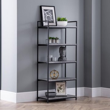 Staten open bookcase - concrete