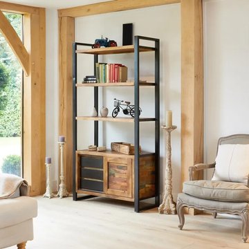 Urban chic reclaimed large bookcase - storage